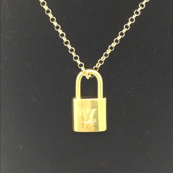 Louis Vuitton Jewelry - Louis Vuitton 14k Gold Plated Chain) Lock &Key 315